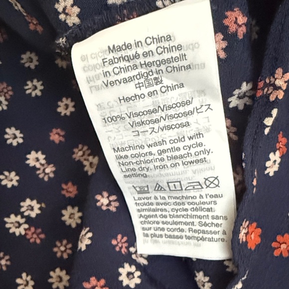 33. Madewell Navy Daisy Print Mini Dress - Picture 3 of 9